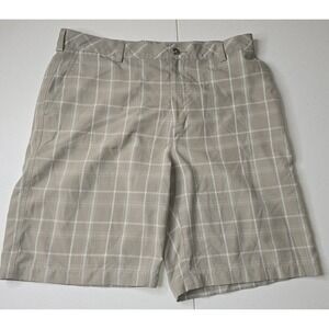 PING Men's Shorts Gray White Plaid‎ Golf Beach Athletica Lightweight -263